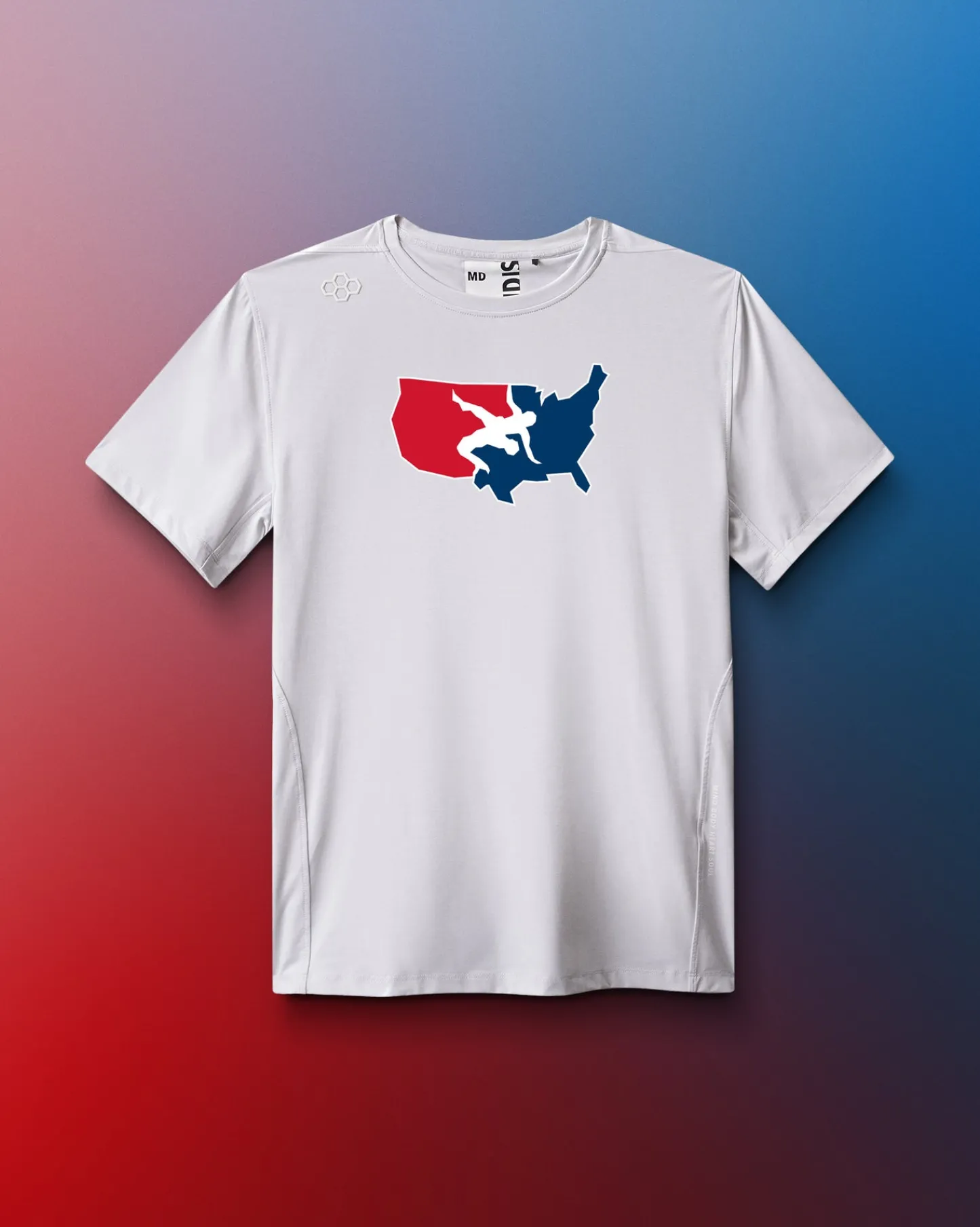 Shirts & Tees|Shirts & Tees>RUDIS USA Wrestling Logo Performance Heather T-Shirt