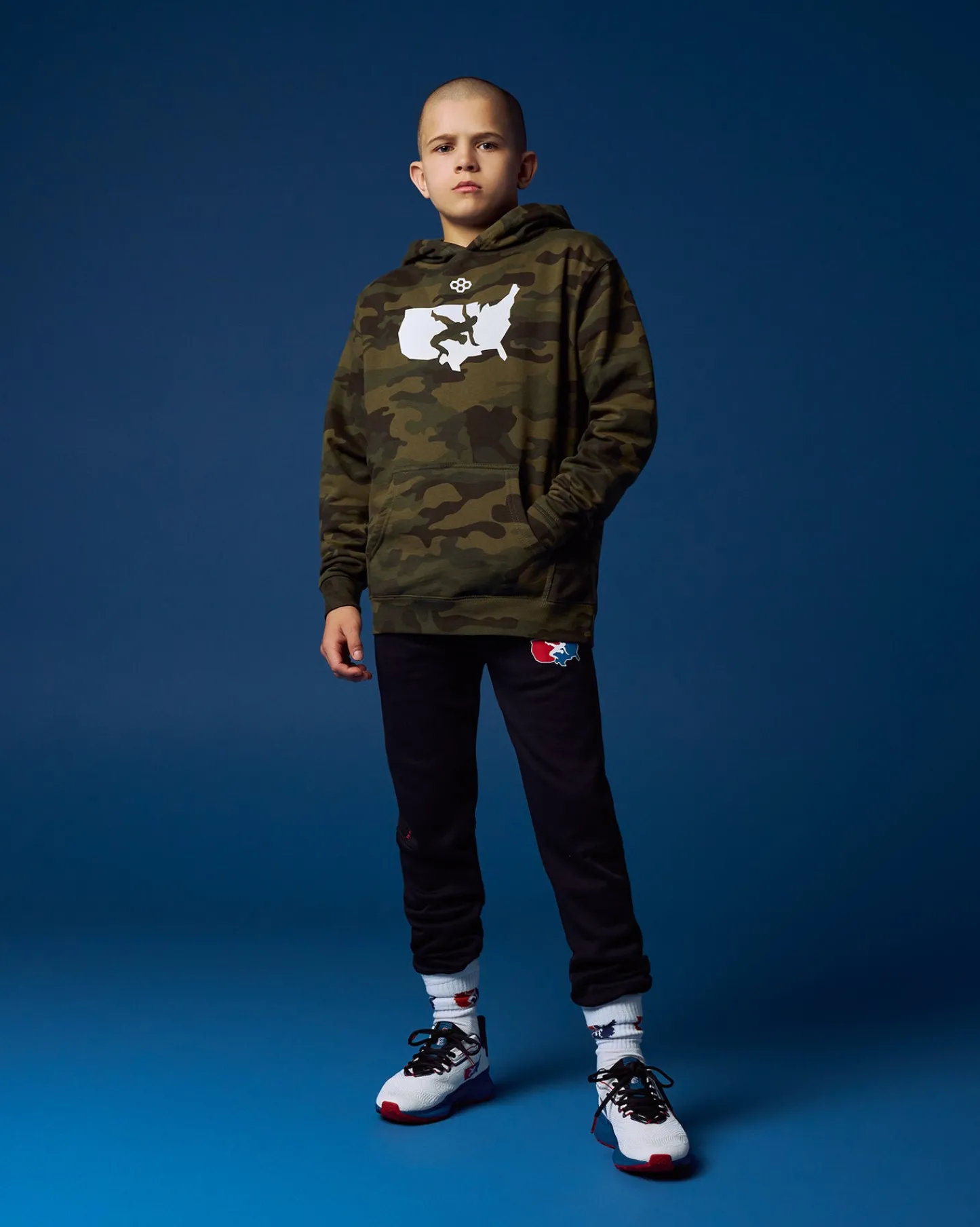 Hoodies & Pullovers>RUDIS USA Wrestling Logo Youth Tradition Hoodie