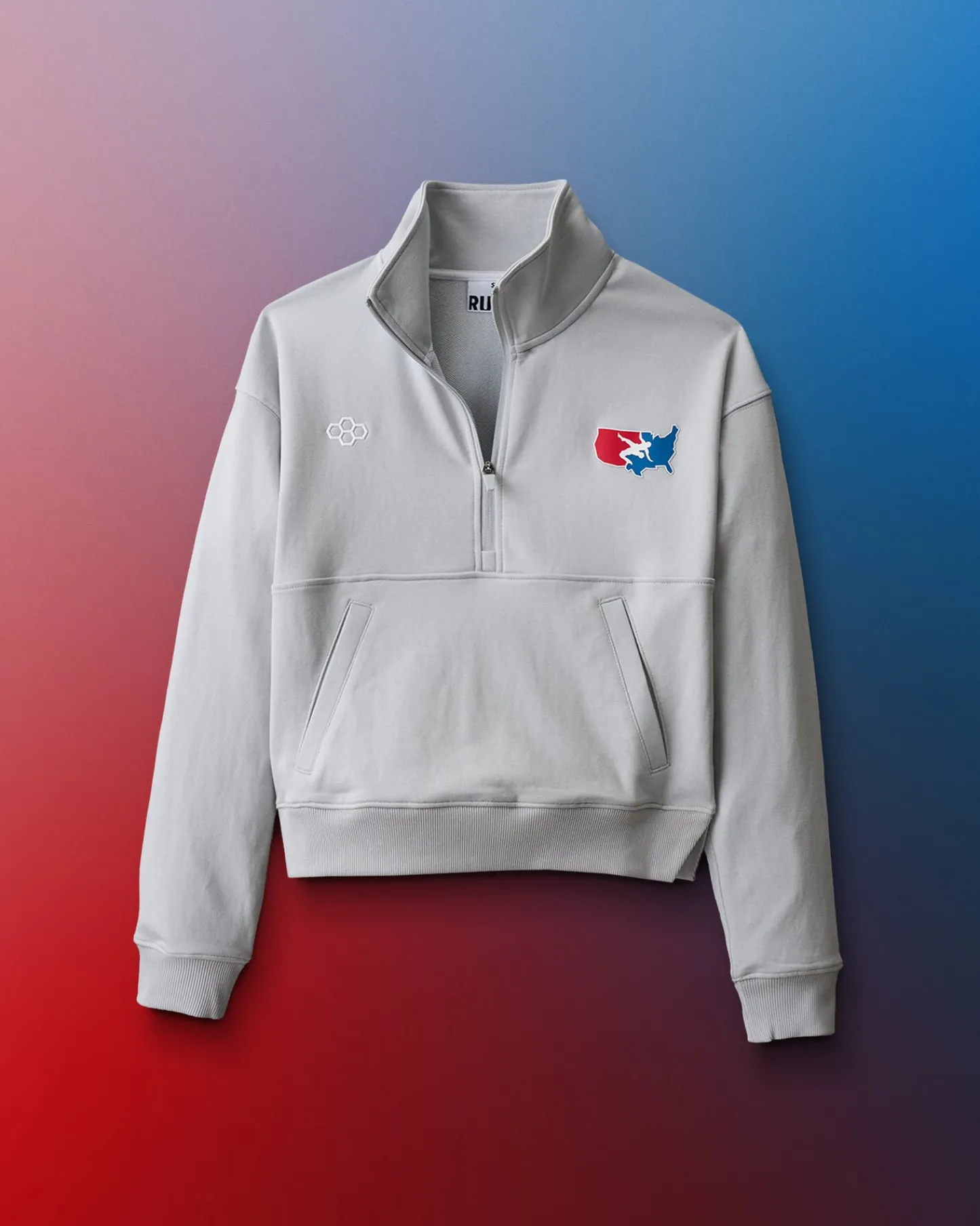 Jackets & 1/4 Zips>RUDIS USA Wrestling Luxe Terry Women's 1/4 Zip