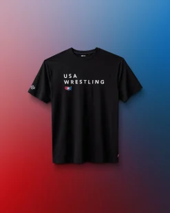 Shirts & Tees>RUDIS USA Wrestling Stacked Hybrid Youth T-Shirt