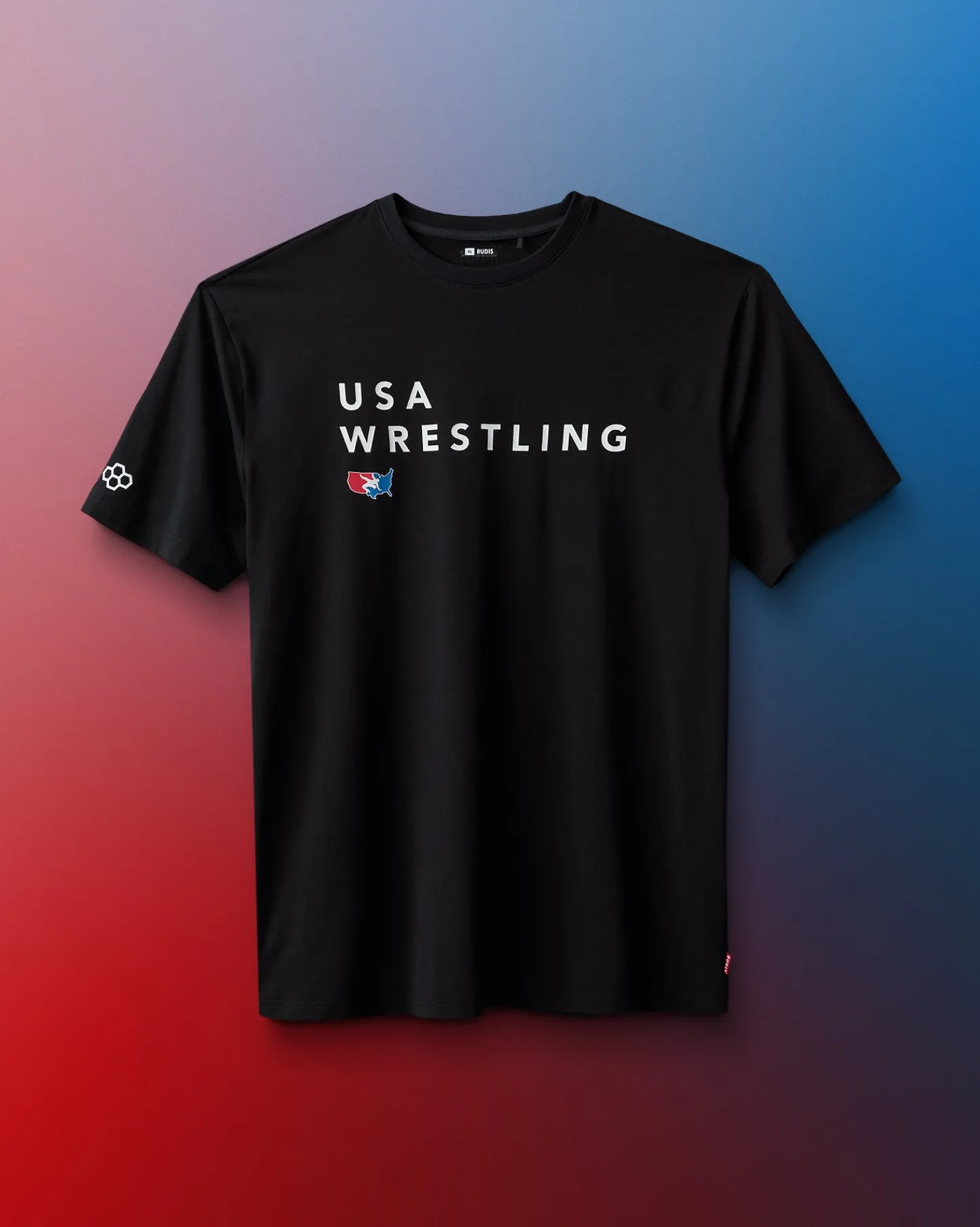 Shirts & Tees|Shirts & Tees>RUDIS USA Wrestling Stacked Hybrid T-Shirt