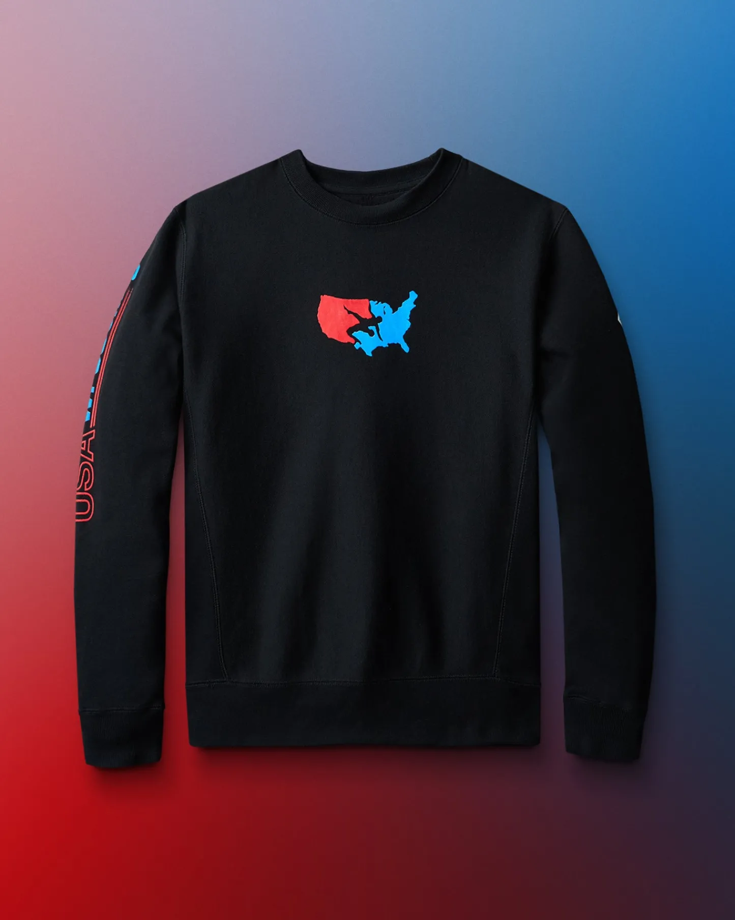 Hoodies & Pullovers|Hoodies & Pullovers>RUDIS USA Wrestling Vintage Tradition Crewneck Black
