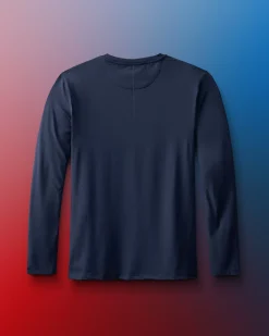 Shirts & Tees|Shirts & Tees>RUDIS USA Wrestling Wordmark Performance Long Sleeve Navy