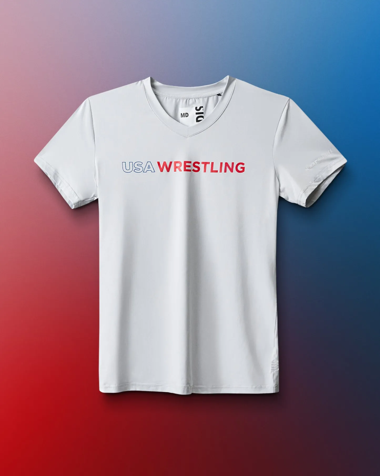 Shirts & Tees>RUDIS USA Wrestling Wordmark Performance Women's V-Neck T-Shirt