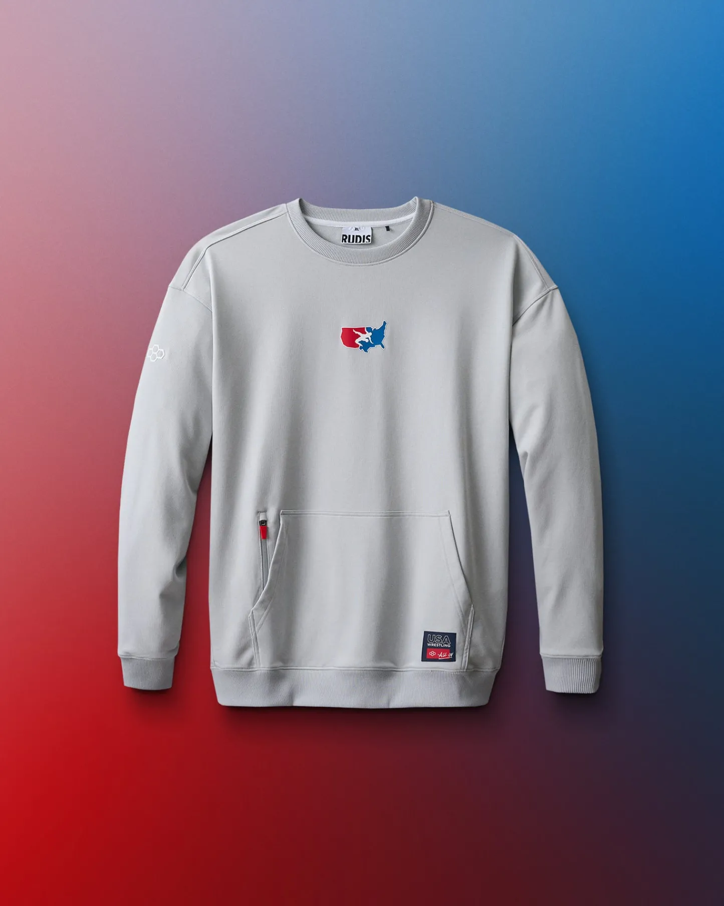 Hoodies & Pullovers>RUDIS USA Wrestling Youth Luxe Terry Crewneck
