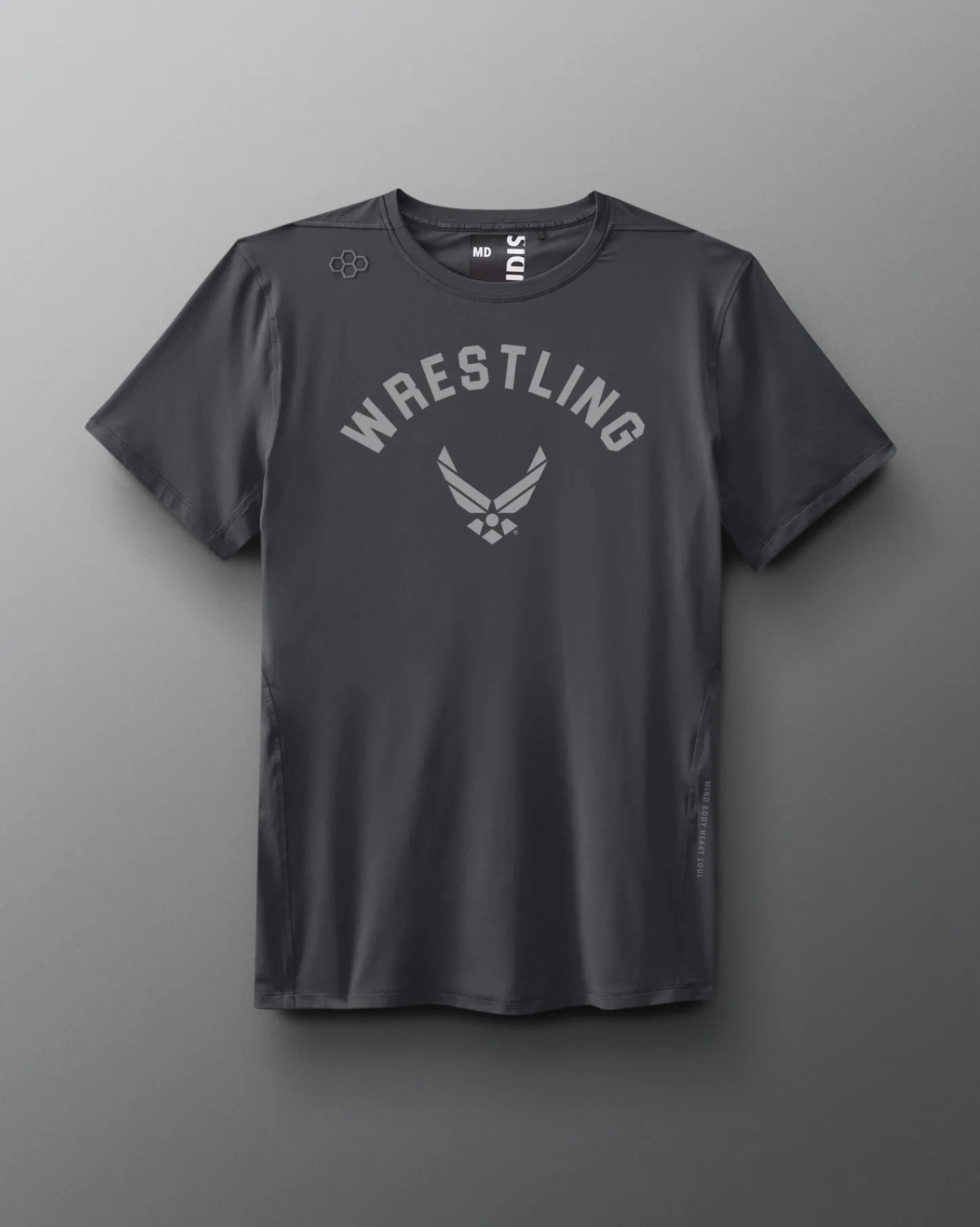 Shirts & Tees|Shirts & Tees>RUDIS USAF Wrestling Emblem Performance T-Shirt Carbon