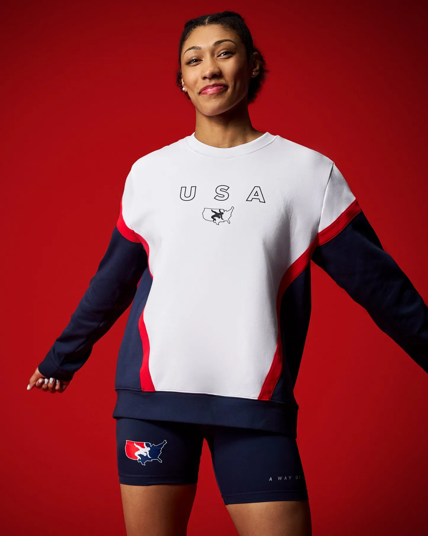 Shorts & Bottoms>RUDIS USAW Logo Women's Biker Shorts Navy