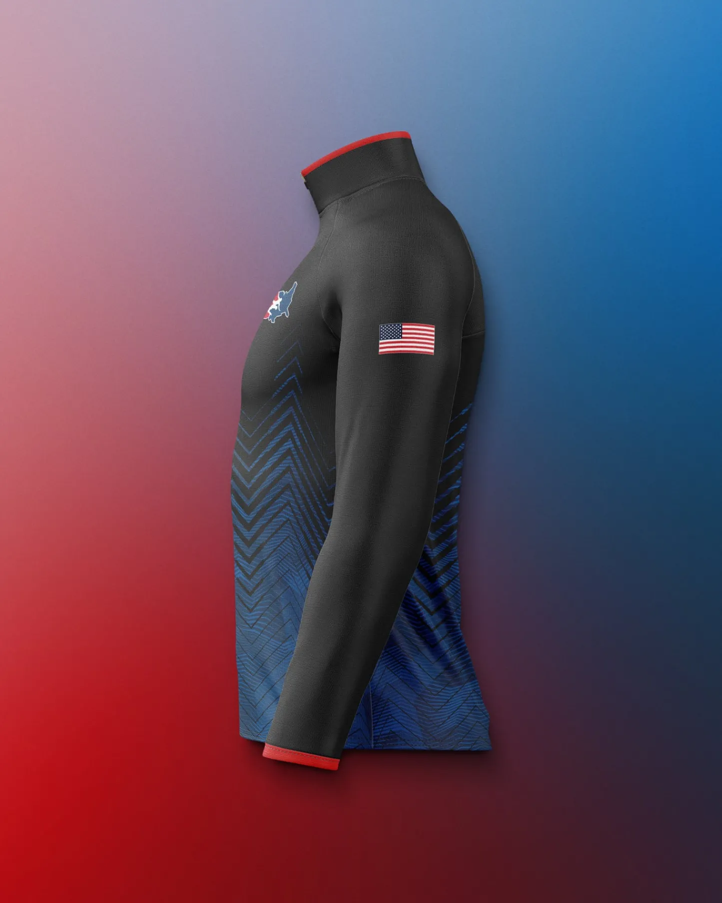 Hoodies & Pullovers|Jackets & Vests>RUDIS USAW Sublimated 1/4 Zip Navy
