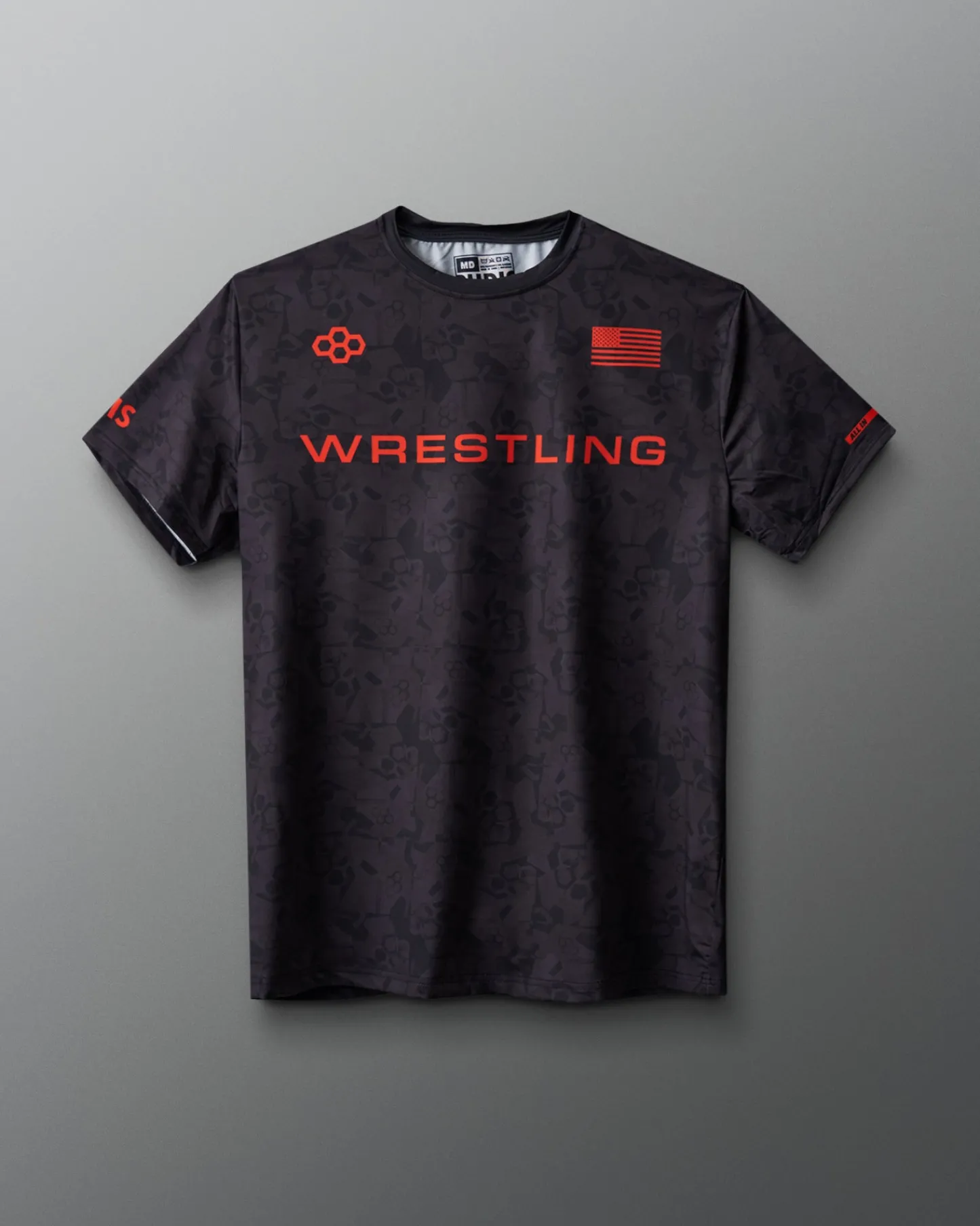 Shirts & Tees|Shirts & Tees>RUDIS Wrestling Wordmark Black Camo Sublimated T-Shirt